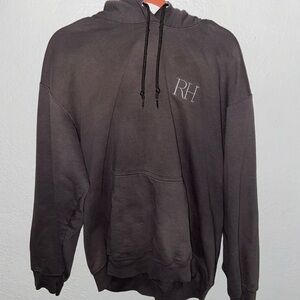Men’s grey RH pull over hoodie vintage y2k hipster winter sweatshirt grunge top